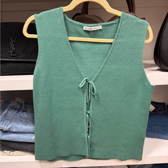 Abercrombie & Fitch Teal Knit Tank Top - Picture 2 of 4